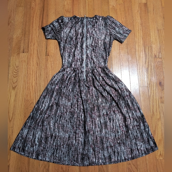 LulaRoe zip crew neck dress, metallic, women's small - Picture 9 of 13